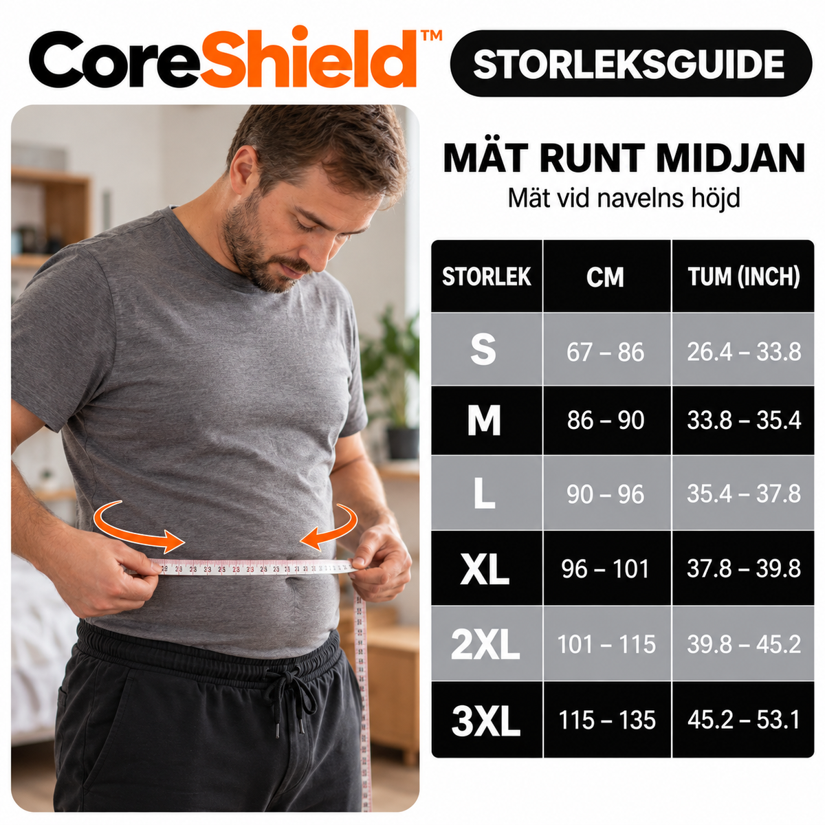 CoreShield™ – 2 i 1 ryggstöd & hållningsstöd