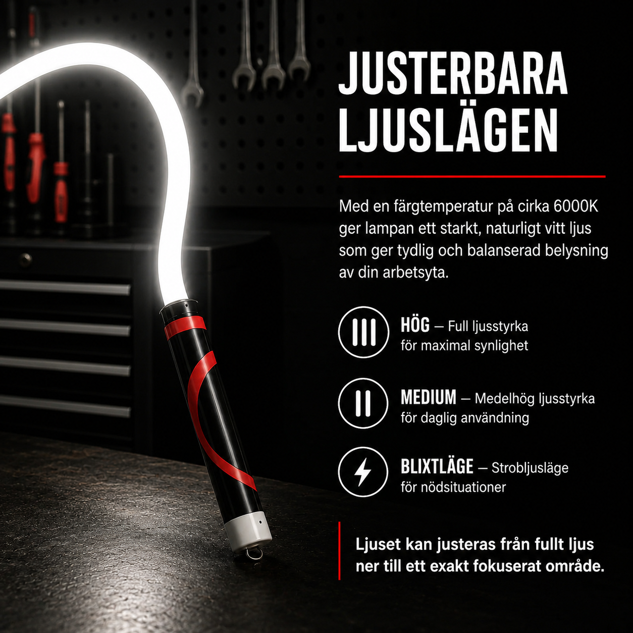FlexBeam™ Pro – Böjbar LED Arbetslampa