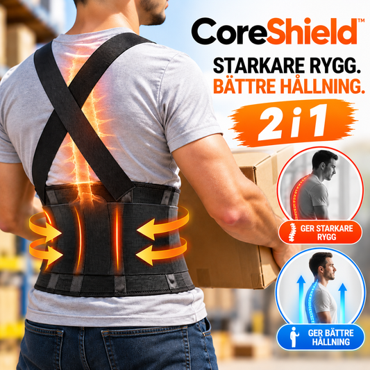 CoreShield™ – 2 i 1 ryggstöd & hållningsstöd