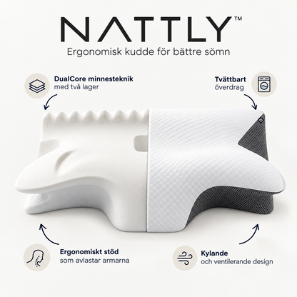 NATTLY™ Ergonomisk kudde för bättre sömn