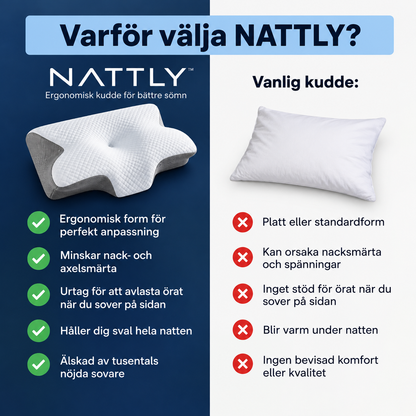 NATTLY™ Ergonomisk kudde för bättre sömn