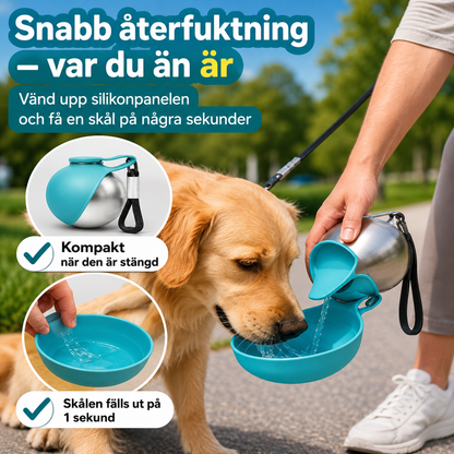 AquaPaw™ 2-i-1 Vattenflaska för Hundar
