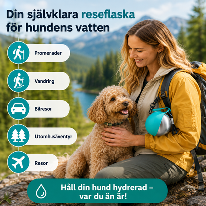 AquaPaw™ 2-i-1 Vattenflaska för Hundar