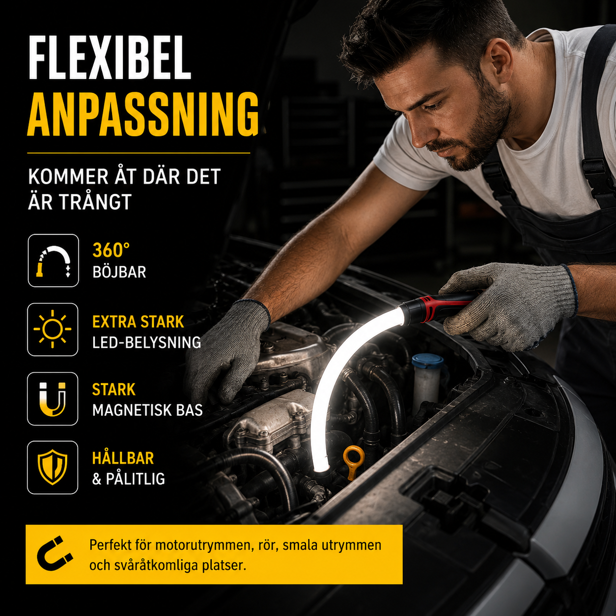 FlexBeam™ Pro – Böjbar LED Arbetslampa