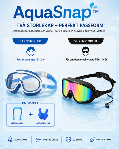 AquaSnap™ Simglasögon - För Barn och Vuxna